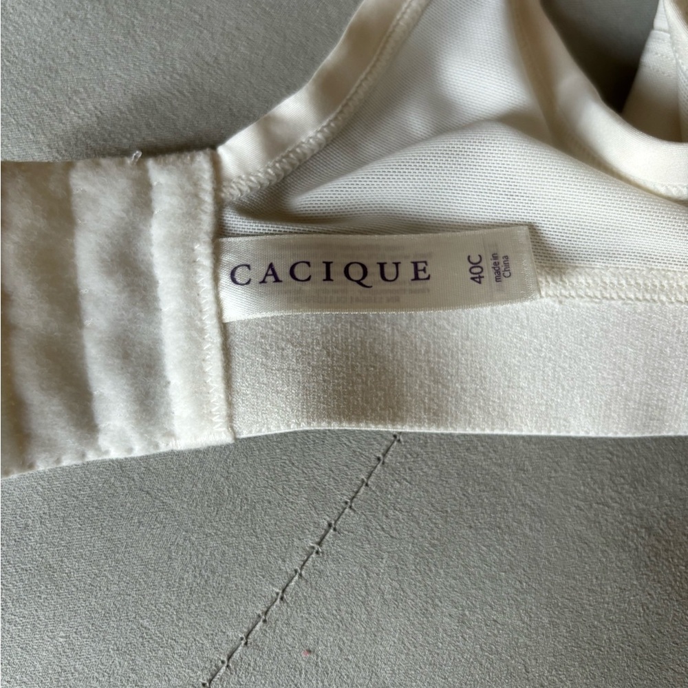 Cacique Wire Free Beige Bra 40C - Picture 5 of 6